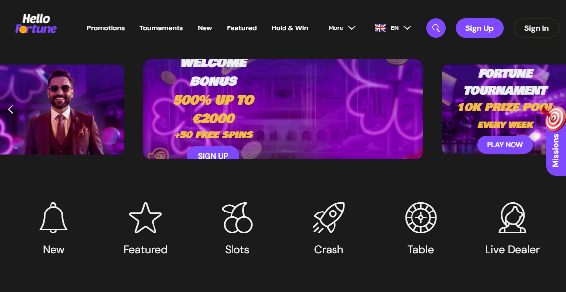 Hello Fortune Casino Desktop screenshot